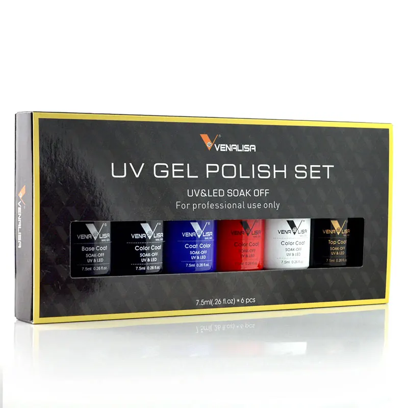 

Venalisa brand new nail kit nail art design tips manicure soak off uv led color gel nail polish nail shellaced lacquer kit