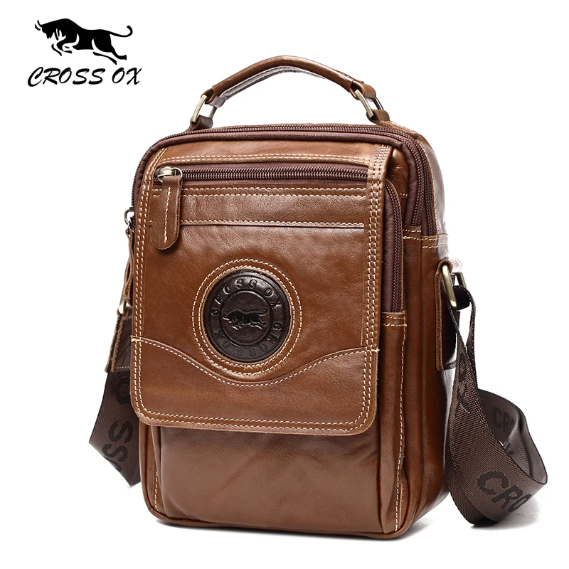 CROSS OX New Arrival Genuine Leather Shoulder Bag Cow Leather Men Handbag Mens Messenger Bag ...