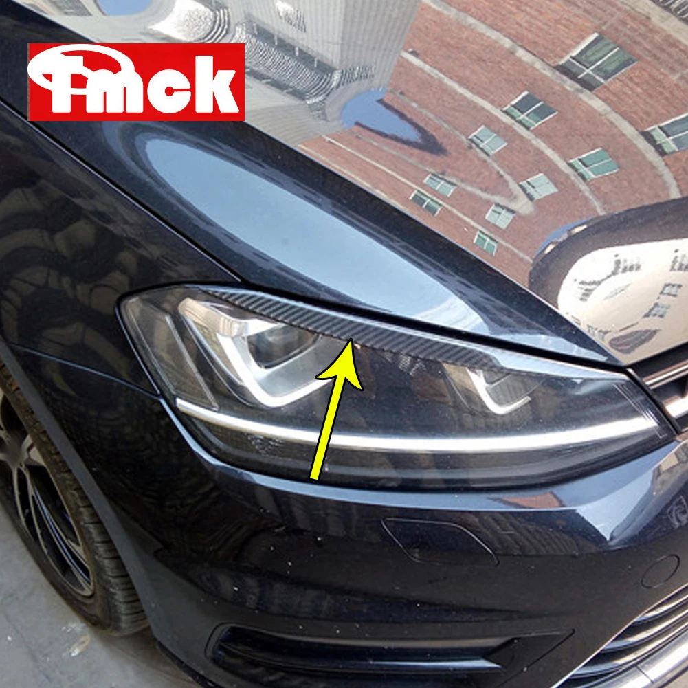 

For Volkswagen VW Golf 7 VII GTI GTD R MK7 ABS Chrome Headlight Lamp Eyebrow Eyelid Cover Trim Sticker Accessories Car Styling