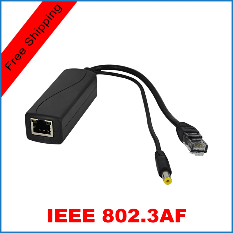  10pcs 12V POE Cable POE Adapter cable Ip camera POE Splitter Injector Power supply 15.4W PoE Splitter IEEE802.3af 100m distance 