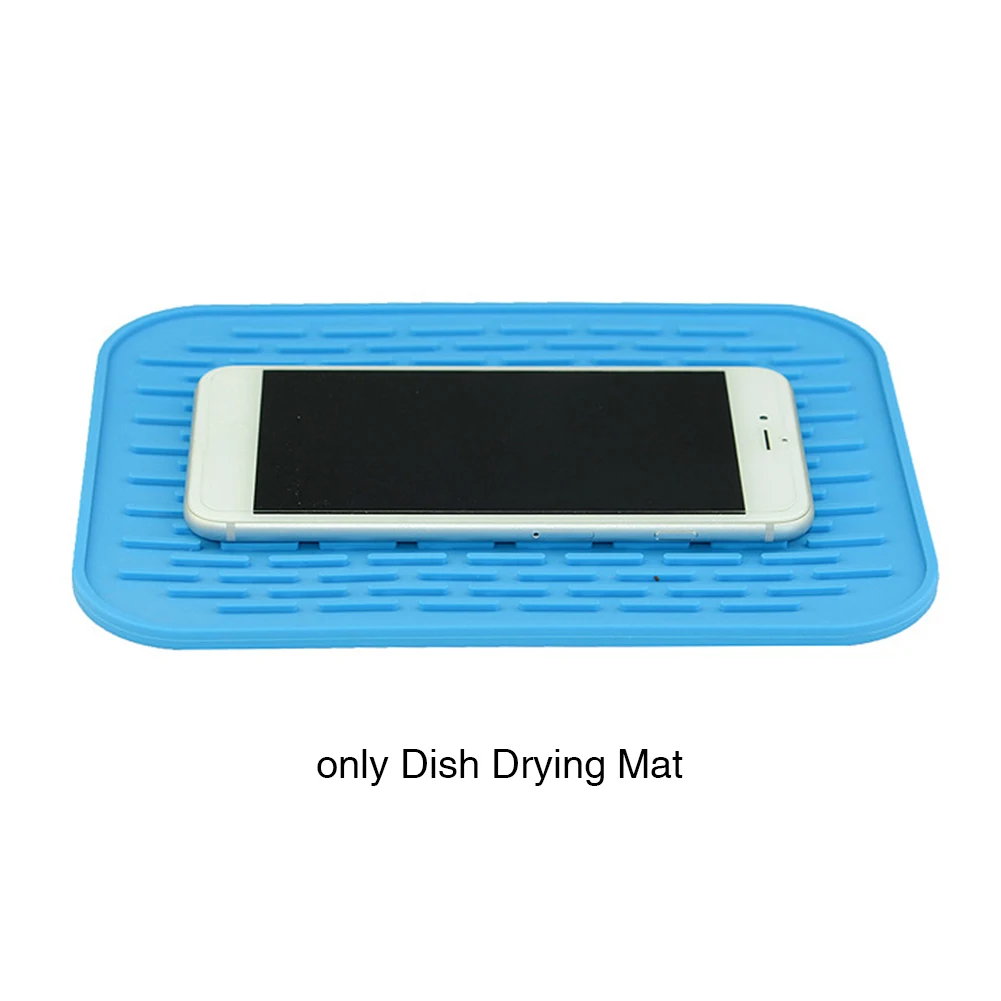 

Home Dish Drying Mat Tableware Anti Bacterial Heat Resistant Cup Drainer Trivet Protector Large Washer Kitchen Cushion Silicone