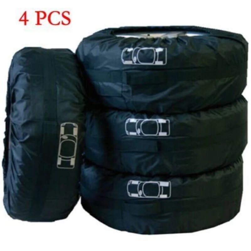 4 Pcs Car Spare Tire Storage Protection Bag 13" 19" Wheel Tyre Carry