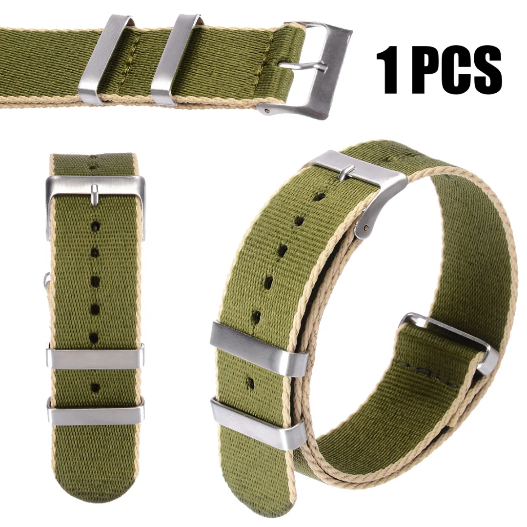 Shellhard Causal 22mm Fashion Military Nylon Wrist Watch Band Unisex 8 Colors Nylon Watch Straps Replacement Belt For Watches