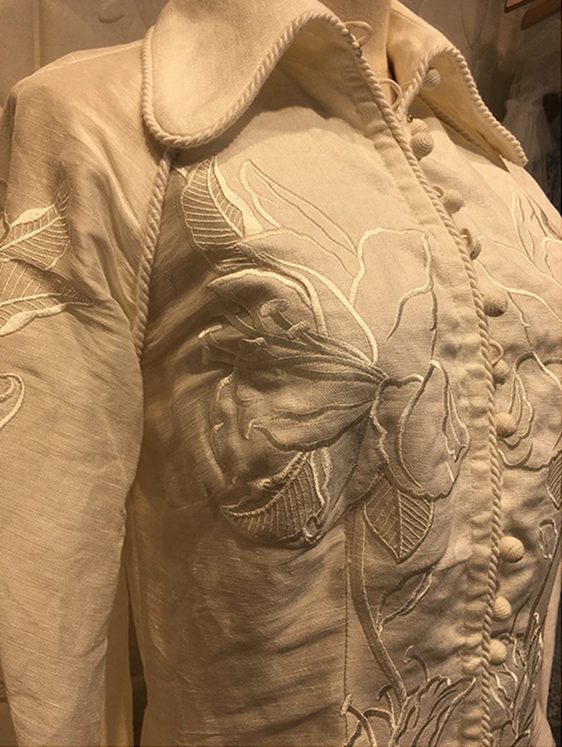 Высококачественная Женская винтажная блуза с вышивкой и пышными рукавами в стиле зим для подиума, модные женские топы для отдыха