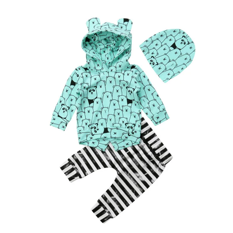

Toddler Baby Girls Boy Outfits Clothes Hoodie Tops + Pants 2PCS Hat Outfits Set Long Sleeve Autumn Winter Cotton 0-18M