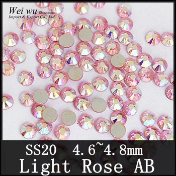 

Machine Cut SS20 Light Rose AB Flatback Non Hot Fix Rhinestones China The Best Color!