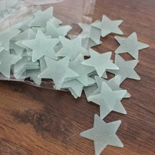 100 шт./упак. 3D звезды светится в темноте наклейки на стену 3,8 см; блестящие светящиеся звезды спальня украшения DIY моды подарок