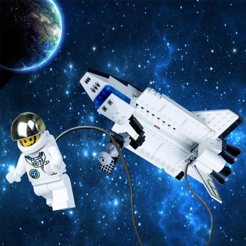 Space Series Discovery Space Shuttle Toys Mini Children Educational Building Blocks Toys