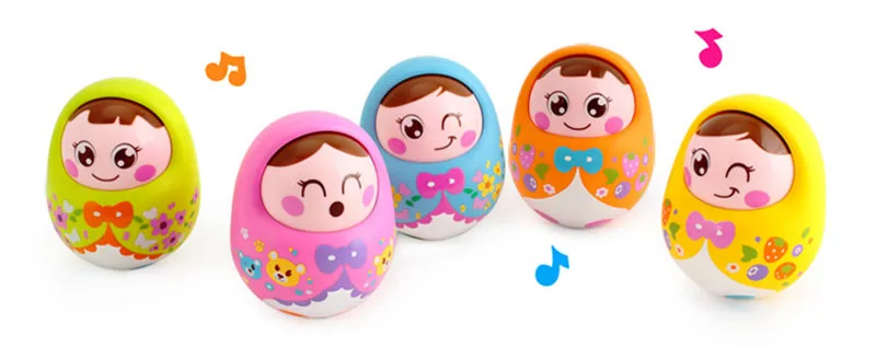 1 шт., детская игрушка, погремушка, кивающая, кукла, сладкий колокольчик, музыка, неваляшка, обучающие игрушки для детей, подарки, произвольный цвет