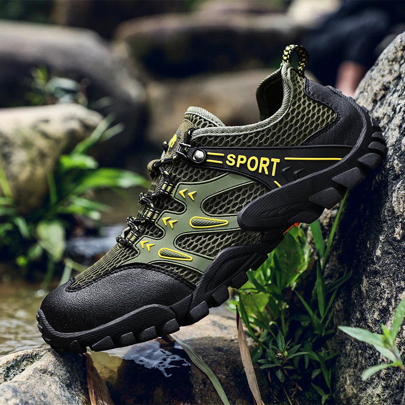 

Outdoor Water Shoes Sneakers Men Non Slip Hiking Climbing Aqua Shoes Beach Barefoot Upstream Shoes Seaside Footwear Male w5