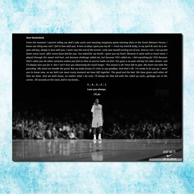 

Kobe Bryant No.24 Basketball Star Art Silk Canvas Poster 13x18 24x32 inches MVP Picture For Room Decor (more)-11