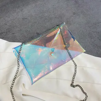 

Transparent PVC women's shoulder bag fashion mini bag coin mobile phone Messenger bag handbag