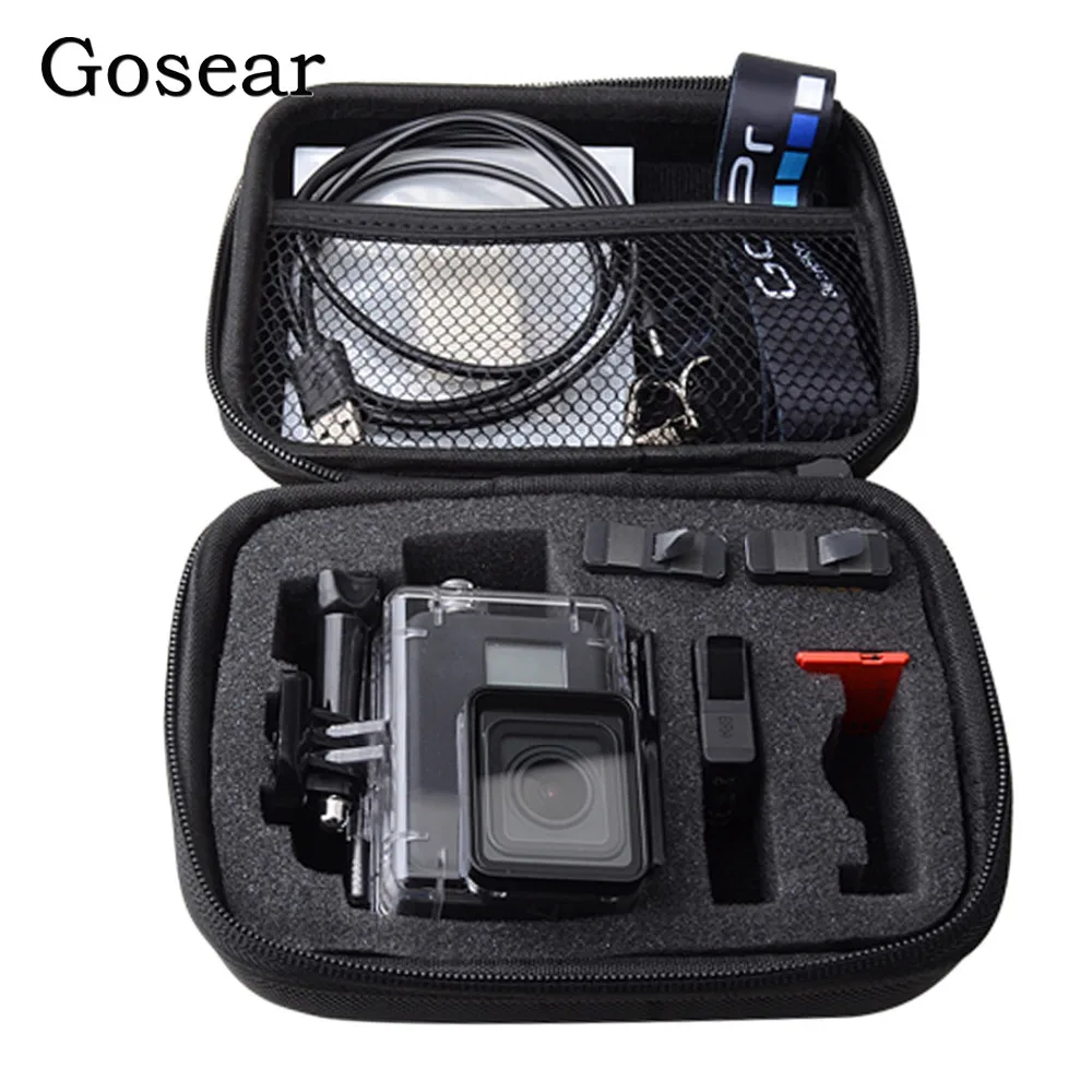 

Gosear 17x13.5x7cm Waterproof Wear Resistant Carry Storage Case Bag for GoPro Go Pro Hero 7 6 5 4 3 3 Action Camera Accessories