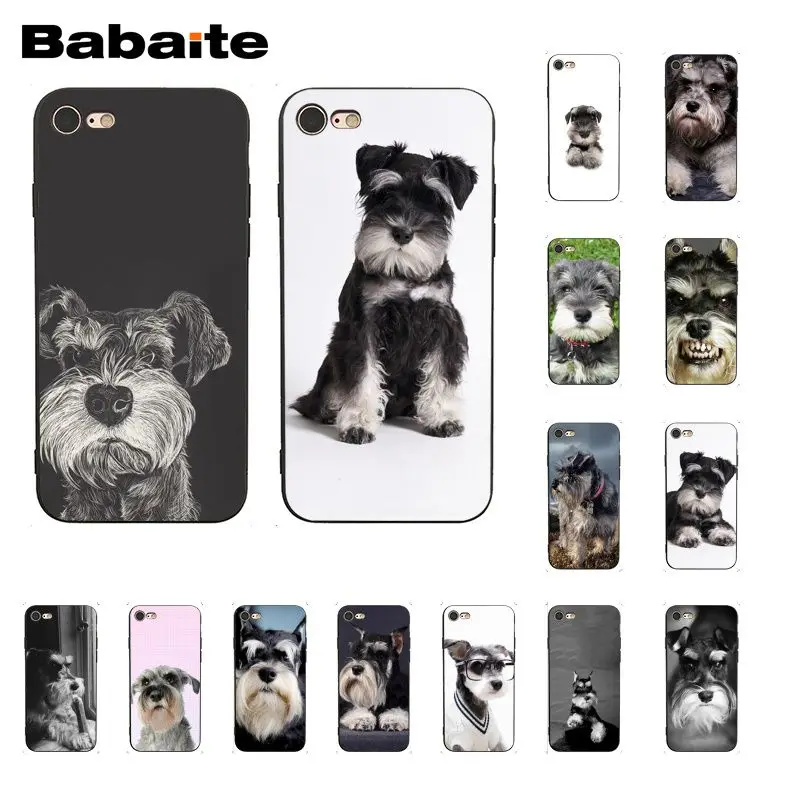 

Babaite Lovely Dogs Schnauzer Phone Case Cover for iphone 11 Pro 11Pro Max 8 7 6 6S Plus X XS MAX 5 5S SE XR