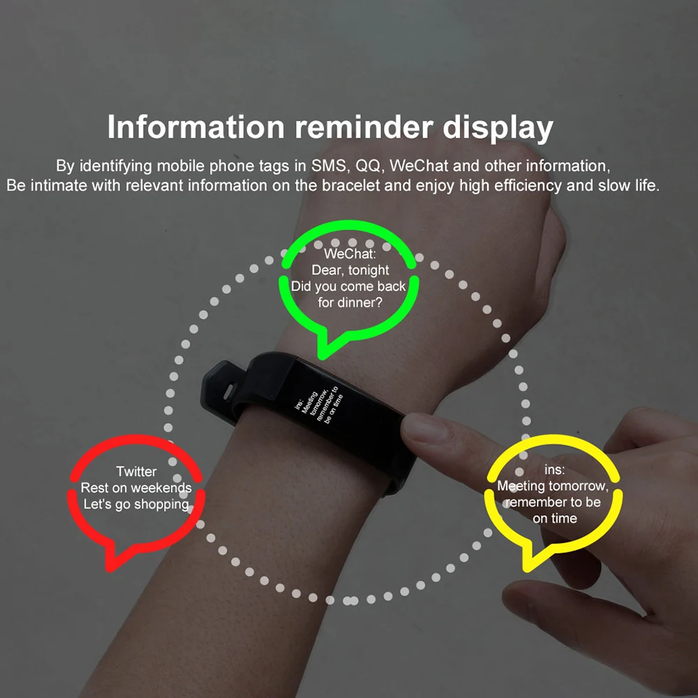 /Браслет SmartWatch Android IOS умный фитнес-браслет монитор сердечного ритма Браслет фитнес-трекер спортивный шагомер