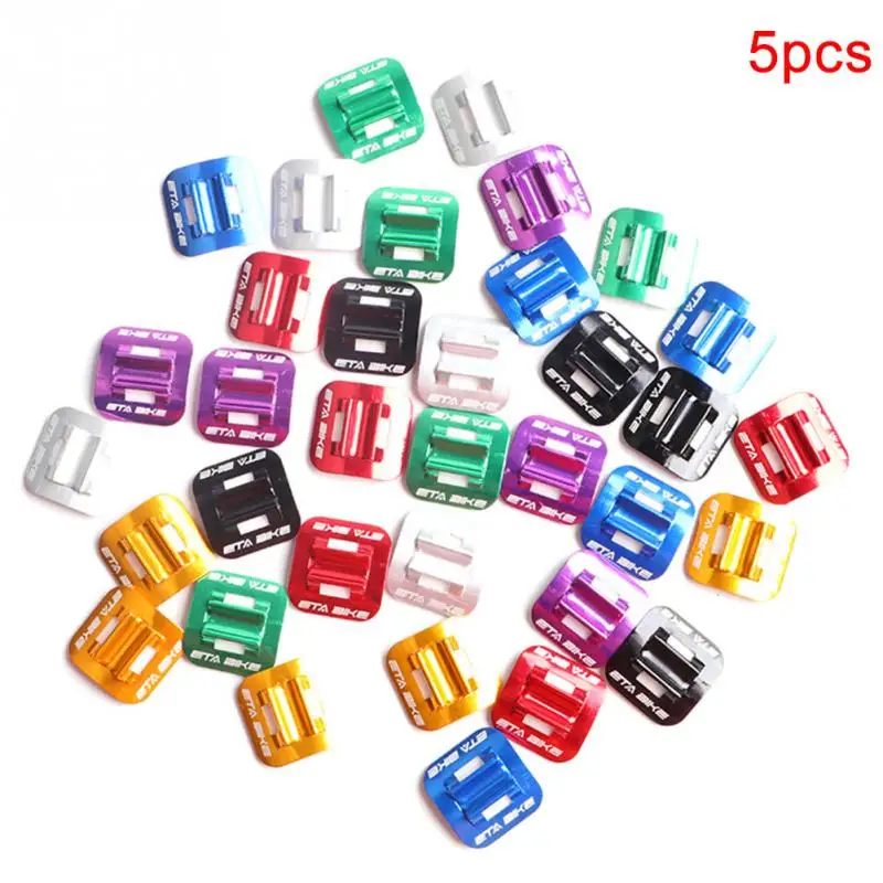 

5 Pcs C Shape Seat Bike Fixed Clamp Conversion Oil Tube Clip Buckle Aluminum Bicycle Guide Tubing Frame Brake Cable