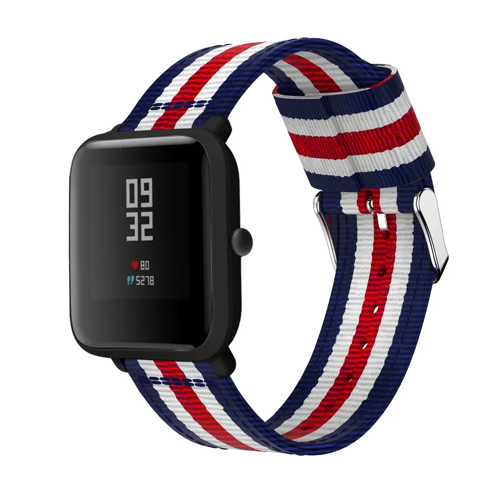 Нейлоновый ремешок для часов Amazfit Bip Youth для Xiaomi Huami Amazfit GTR 42 мм браслет для Huami Amazfit GTS ремешок на запястье