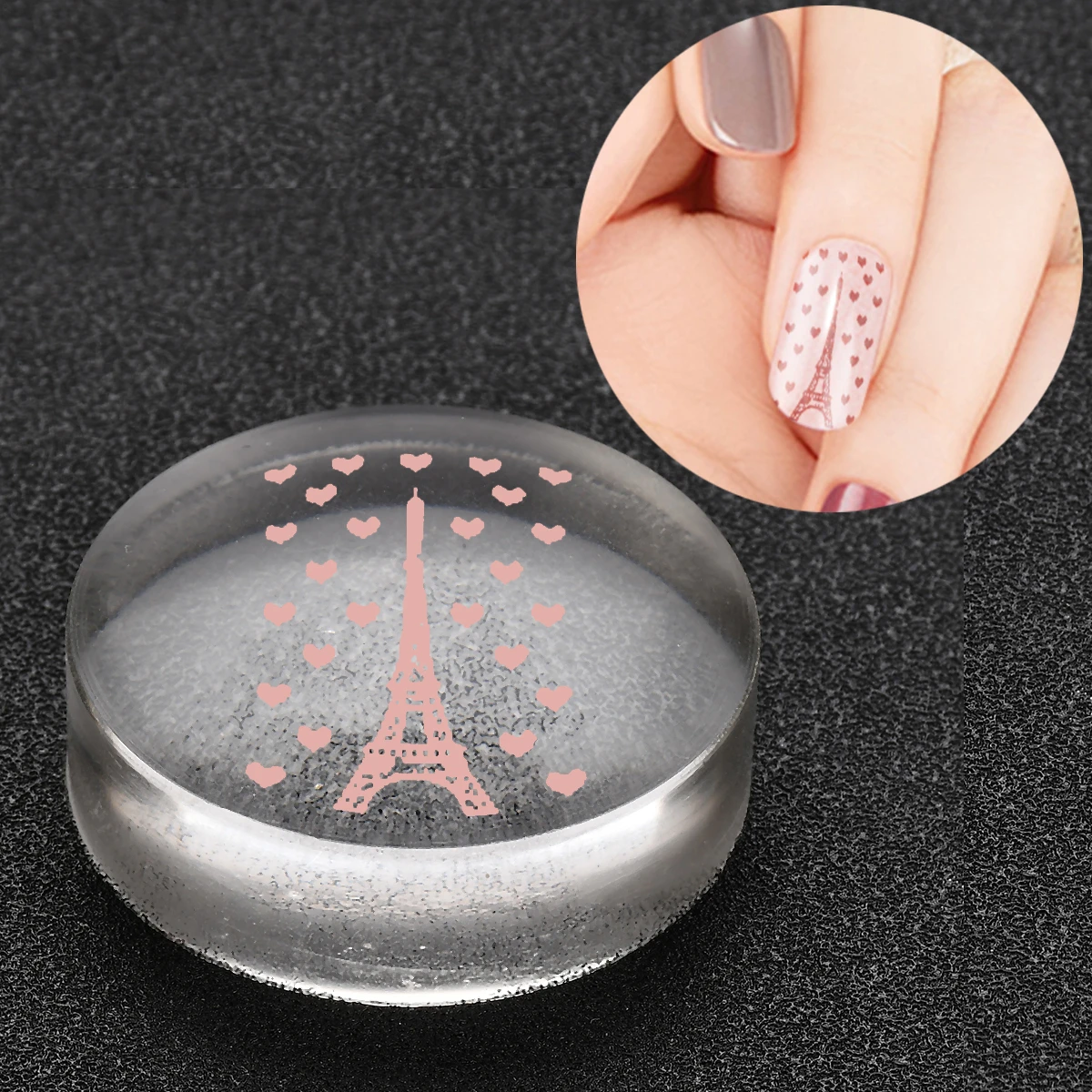 

BEAUTYBIGBANG 1PC 2.8cm/3.8cm Silicone Nail Stamper Accessory Clear Jelly Head Manicure Tools Pattern Stamping Nail Art Tools