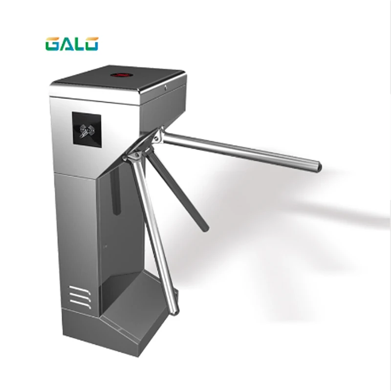 

Turnstile Atuo Gate stainless steel waist high tripod turnstile gate for pedestrian access control with LED indicator