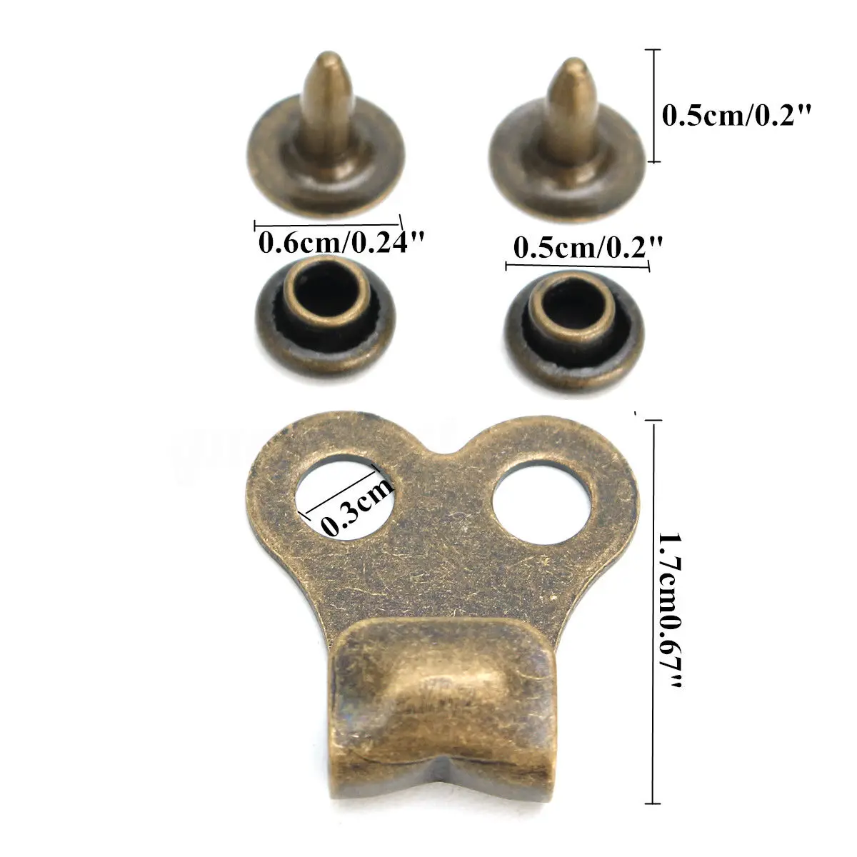 New 10Set Gunmetal Boot Hooks Lace Fittings With Rivets Camp Hike Climbing Repair