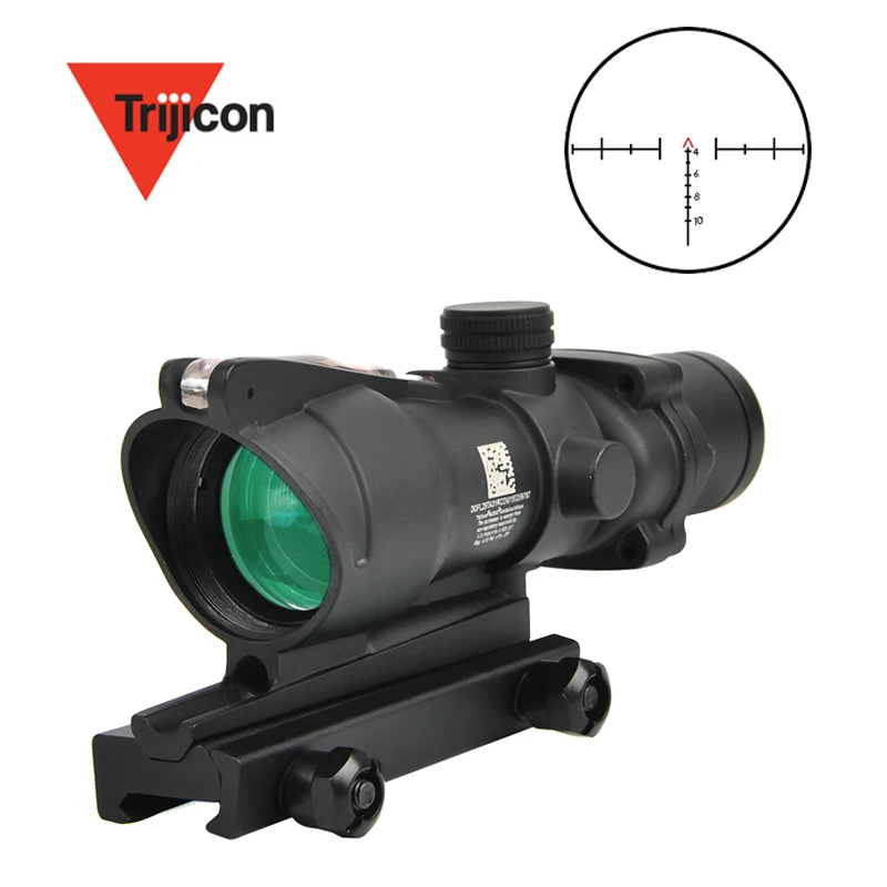 Trijicon ACOG 4X32 прицел Сфера Настоящее красный источник волокна красный прицел для винтовки с подсветкой w/RMR микро красная точка