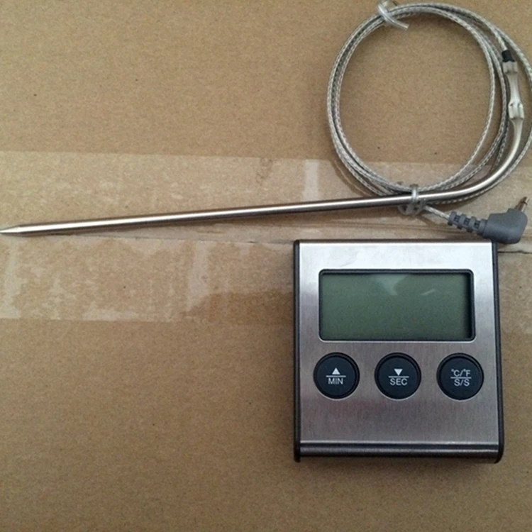 KTJ цифровой термометр для духовки, Кухонный Термометр для приготовления пищи, мяса, барбекю, зонд, термометр с таймером, температура воды, молока, инструменты для приготовления пищи