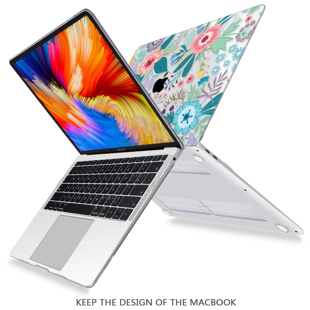 Чехол для ноутбука MacBook Air Pro retina 11 12 13 15 дюймов A1932 Pro 13,3 Touch bar A2159 пластиковый жесткий чехол+ подарок