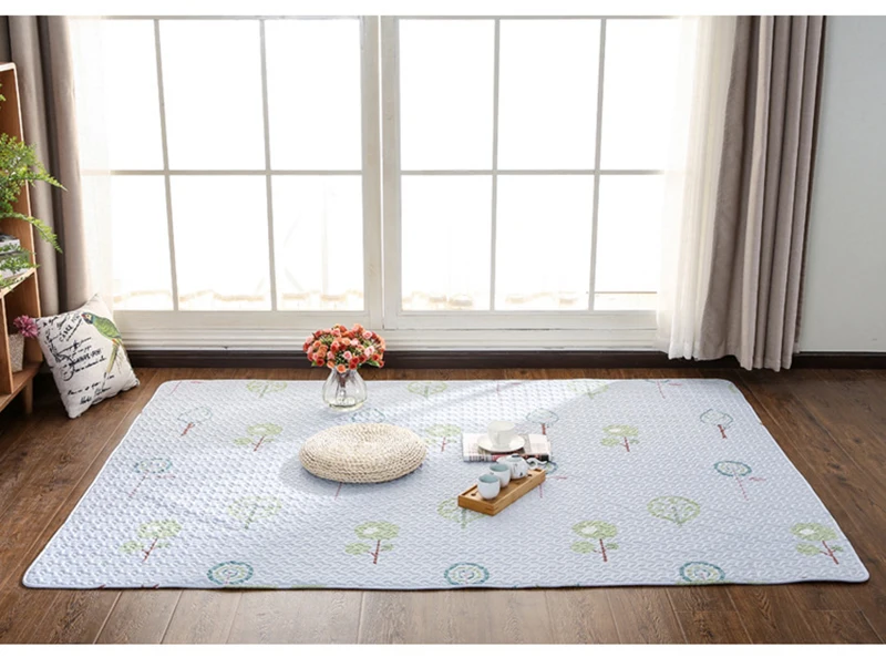 Zeegle хлопок японский стиль ковер для гостиной домашний ползет татами коврик нескользящий спальня рядом коврик детский игровой коврик