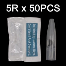 50 шт. 5 и 7 зубец Круглый Вышивка крестом иглы шапки индивидуально упакованы постоянный игла для макияжа советы для дракон/мозаика/Мерлин/татуировки