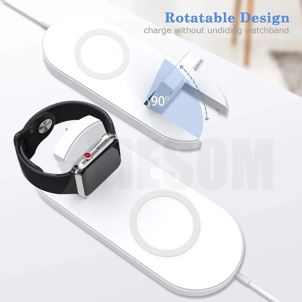 Qi Wireless Charger For iPhone X XR XS MAX 8 Plus Quick Fast Charging Pad For Apple Watch 123 For Sumsang Note 9 8 S8 Plus S9+ (4)
