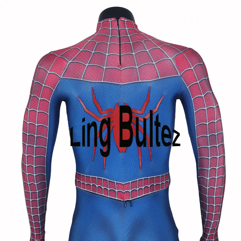 Ling Bultez Высокое качество 3D Паук Raimi человек паук костюм 3D принт спандекс Хэллоуин Косплей костюмы Человека-паука