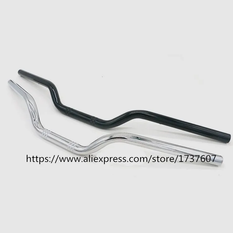 1pcs Motorcycle handlebar 22*660mm Aluminum handle Vintage motorcycle accessories Black and