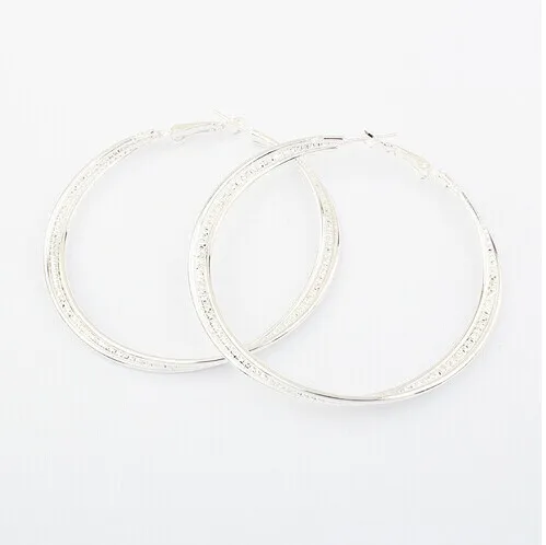 

Big Gold Hoop Earrings Sterling Basketball Brincos Round Plata Large Circle Party Earrings For Women Fashion Jewelry Gift