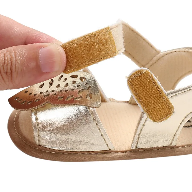 Детская обувь сандалии для девочек новые летние модные милые туфли принцессы для девочек с бабочками повседневные мягкие сандалии от 0 до 18 месяцев