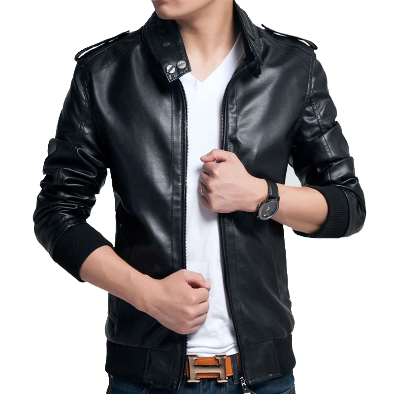 jaqueta de couro masculina 2019