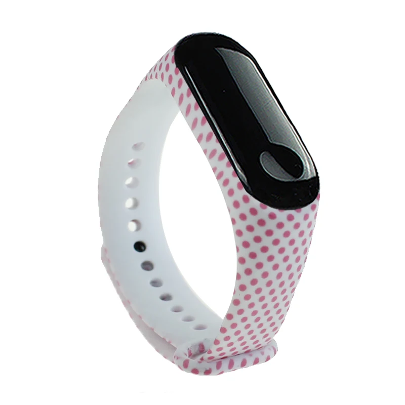 1pc Printing Silicone Bracelet Strap Wristband Wrist Band Replacement Strap For Xiaomi Mi Band 3 Watch Smart Watch Accessories - Цвет: 19