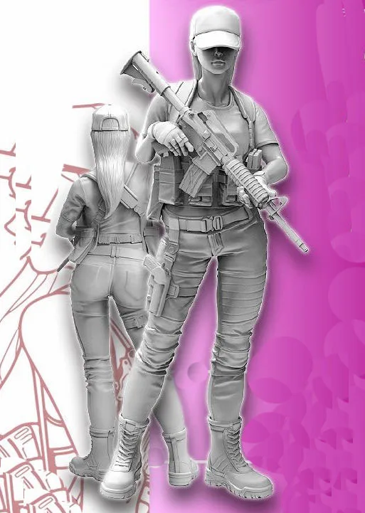

1/35 Resin Figure Women Soldier 1pc Style II Model Kits