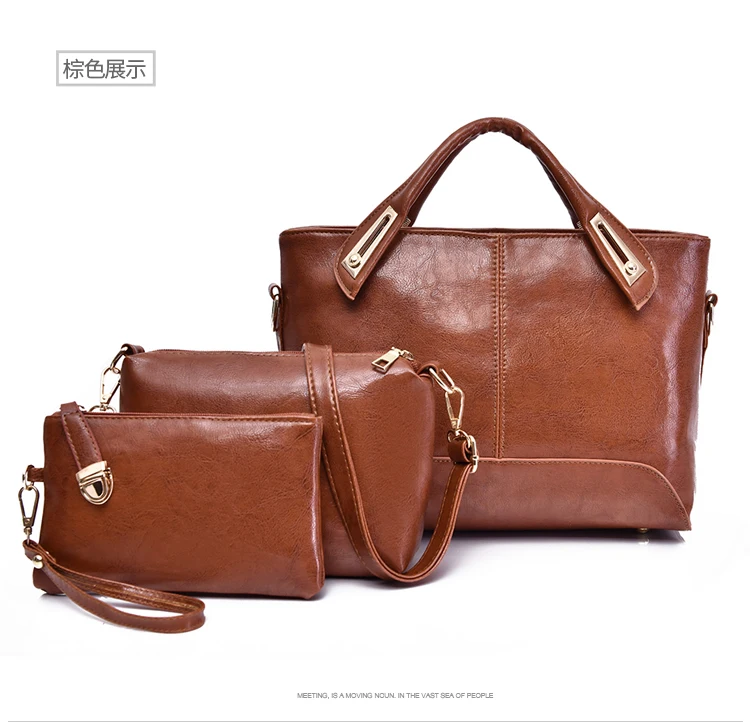 Женская сумка с короткими ручками, женские сумки известного бренда для девочек, сумки-мессенджеры, 3 комплекта, искусственная кожа, композитная сумка, женская сумка, 48