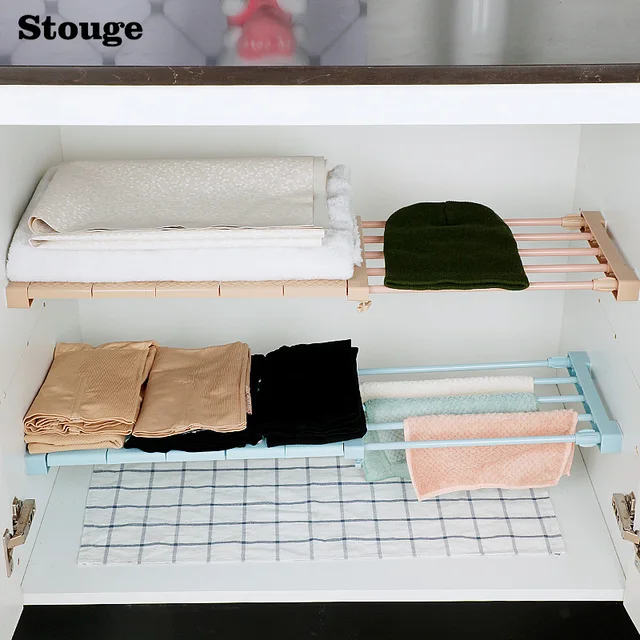 Best Quality 1PC Adjustable Closet Organizer Storage Shelf Wall Mounted Kitchen Rack Space Saving Wardrobe Decorative Shelves Cabinet Holders