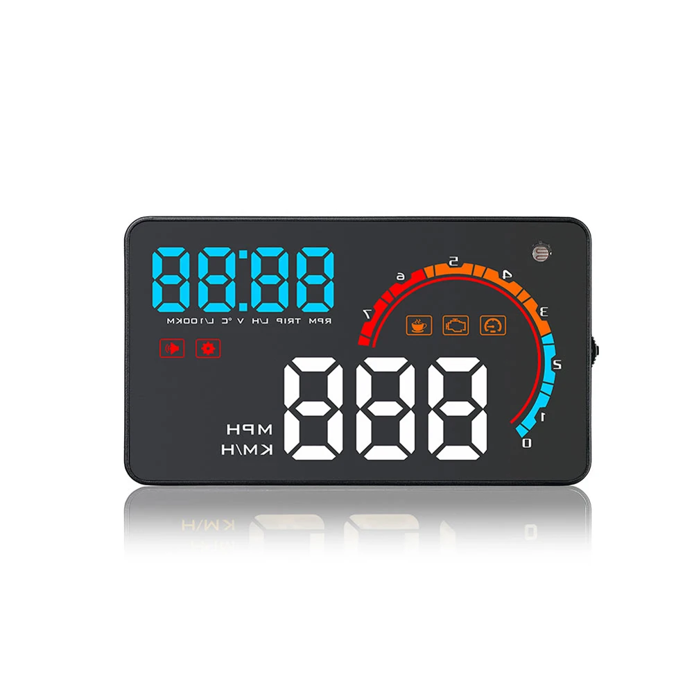 

New D2000 Car HUD OBD2 Windshield Projector LED Head Up Display 4.0 inch Consumption Data Diagnostic CSL2018