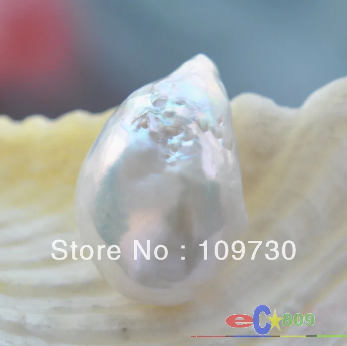 

ry0075 HUGE 22mm WHITE BAROQUE KESHI REBORN LOOSE PEARL 2pcs