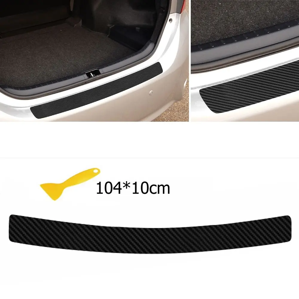 

Car Sticker Door Seal Protector Trunk Guard Plate Rear Bumper Protect Stickers Carbon Fiber Door Step Scratch Film Accessories