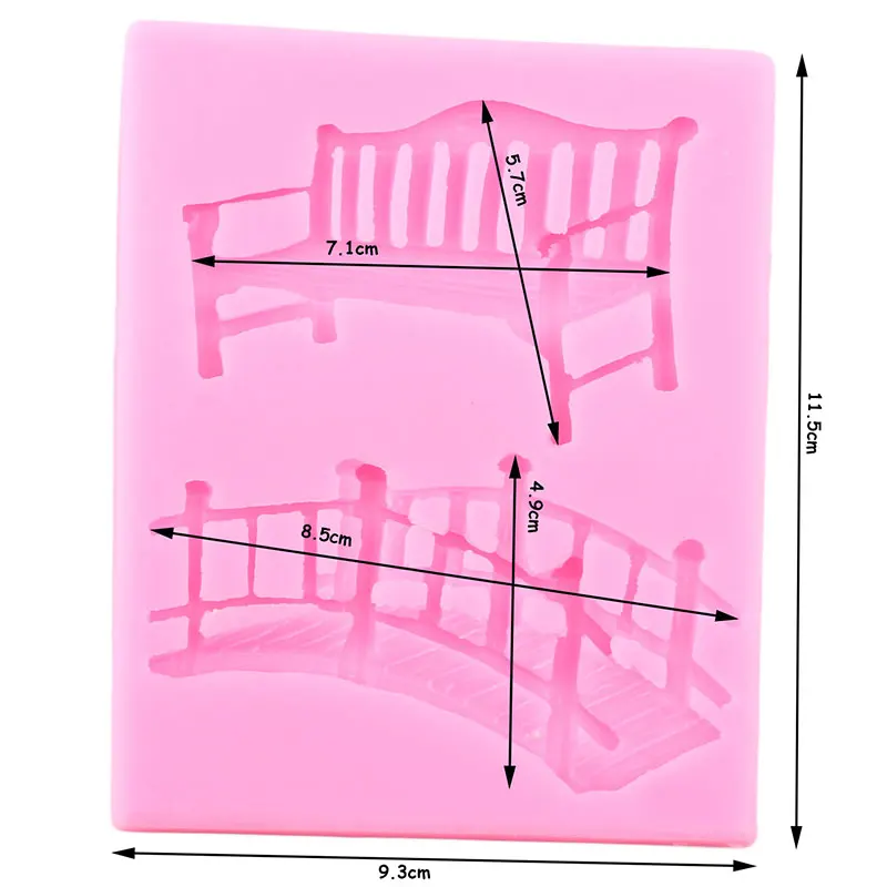 3D ремесло скамейка мост силиконовые формы для сахара украшения торта помадка форма выпечка торта DIY конфеты глина форма для шоколадной мастики