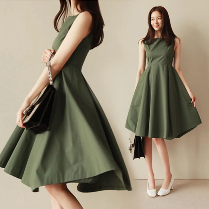 vestido verde militar