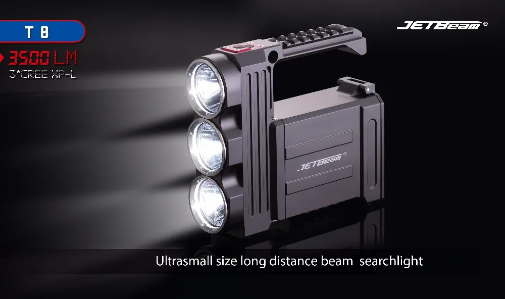 Metros de Campismo Água em Busca de Luz Jetbeam t8 Levou Lanterna Cree 3 xpl Led Max. 3500 Lumens Feixe Distância 800 da Tocha à Prova d' 2 max. 3500 lumens feixe distância 800 metros
