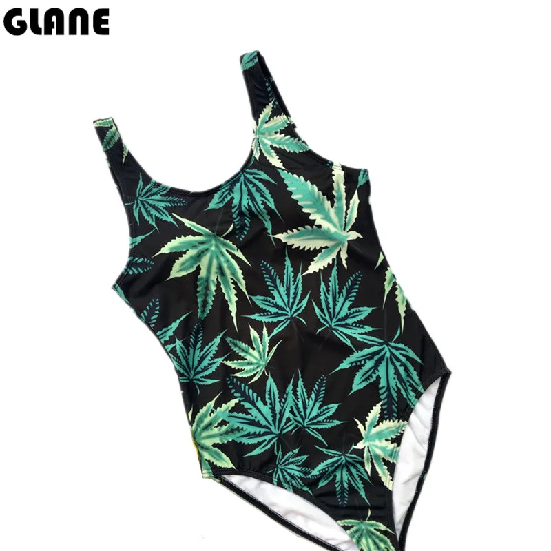 2018 One Piece Swimsuit Corset Swimwear Floral Print Push Up Bodysuit