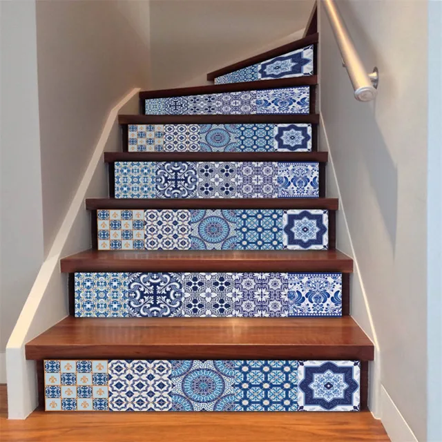 Yanqiao Chinese Style Vintage Spanish Talavera Mexican Tile Mix Yanqiao Chinese Style Vintage Spanish Talavera Mexican Tile Mix Stair Decals Sticker Diy Wallpaper L And Stick
