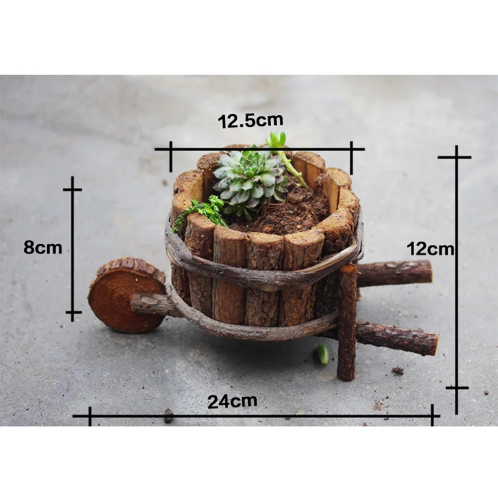 Деревянная тележка цветочный горшок креативный мясистый комбинированный горшок для растений магазин окно садовое украшение декоративный искусственный цветочный горшок