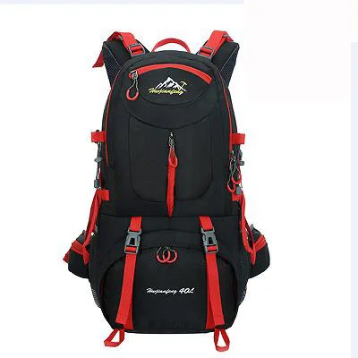 40л 50л 60л рюкзак для мужчин и женщин Дорожная сумка большой емкости водонепроницаемый походный уличный рюкзак спортивный рюкзак походные сумки - Цвет: black