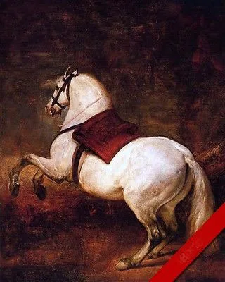 Картина маслом Белая лошадь-100% ручная роспись-бесплатная доставка | Дом и сад